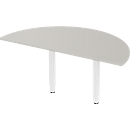 Schäfer Shop Select Table d'extension PLANOVA ERGOSTYLE, 1/2 cercle, gris clair/blanc