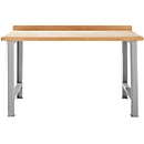 Schäfer Shop Select Table de travail, unité de base, L 1500 x P 665 x H 840 mm, aluminium argent
