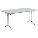 Schäfer Shop Select Table pliante, 1600 x 800 mm, gris clair/chrome 