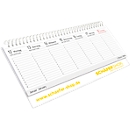 Schäfer Shop Select Tischquerkalender 2026, Kalendarium in vers. Sprachen, B 298 x H 105 mm, Karton, weiß