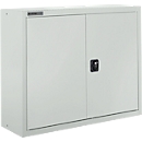 Schäfer Shop Select Top cabinet MS 8408i, W 800 x D 400 x H 800 mm, 1 shelf, steel, light grey RAL 7035/light grey RAL 7035