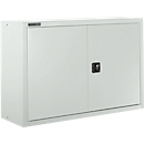 Schäfer Shop Select Top cabinet MS 8412i, W 1200 x D 400 x H 800 mm, 1 shelf, steel, light grey RAL 7035/light grey RAL 7035