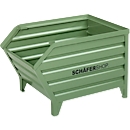 Schäfer Shop Select Transport- und Stapelbehälter, L 1010 x B 520 x H 610 mm, resedagrün RAL 6011, bis 800 kg
