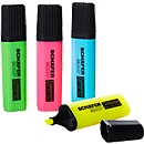 SCHÄFER SHOP Textmarker, farbig sortiert, 4er-Set