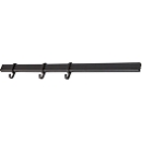 Schäfer Shop Tringle à vêtements Genius pour armoires à produits de nettoyage FS, en plastique, brun noir, 3 crochets