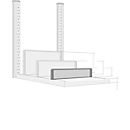 Scheidingswand, vrijstaand, voor archiefrekdiepte 400 mm, H 100 mm