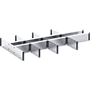 Scheidingswanden Bott verso, voorhoogte lade 100/125 mm, B 1050 x D 550 x H 77 mm, plaatstaal, grijs