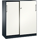 Schiebetürenschrank ASISTO C 3000, 3 Ordnerhöhen, mit Abdeckplatte, Breite 1200 mm,