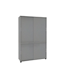 Schiebetürenschrank, B 1200 mm, 5 OH, silber