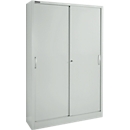 Schiebetürenschrank MS iCONOMY, Stahl, 5 Ordnerhöhen, B 1200 x T 400 x H 1935 mm, lichtgrau RAL 7035