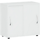 Schiebetürenschrank PALENQUE, 2 Ordnerhöhen, 1 Boden, B 800 x T 400 x H 752 mm, lichtgrau