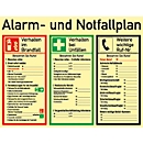 Schild "Alarm- und Notfallplan"