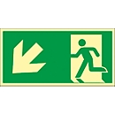 Schild Treppe abwärts, linksweisend