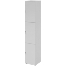 Schließfachschrank Topas Line, 6 Ordnerhöhen, 3 Fächer, Zylinderschloss, B 400 x T 420 x H 2156 mm, grau/grau
