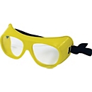 SCHMERLER Vollsichtschutzbrille, splitterfreie Scheiben klar, EN 166, weicher Kunststoff, verstellbares Gummiband