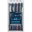 Schneider Tintenroller One Business, farbsortiert im 4er Etui