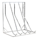 Schräghochparker WSM, 1-seitig, für Reifen bis B 60 mm, B 1750 x T 1467 x H 2010 mm, Stahl verzinkt, 5 Einhängeplätze