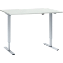 Schreibtisch, einstufig elektrisch höhenverstellbar, Rechteck, T-Fuß, B 1200 mm x T 800 x H 705-1205 mm, lichtgrau