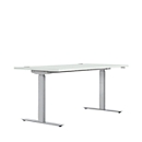 Schreibtisch ERGO DRIVE ED 470, elektrisch höhenverstellbar, Rechteck, T-Fuss, B 1600 x T 800 x H 692-1147 mm, lichtgrau 