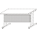Schreibtisch Sichtblende, geeignet für Tische mit B 1800 mm, Lochraster, alusilber