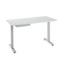 Schreibtisch Start Up, T-Fuß-Gestell, B 1600 x T 800 x H 735 mm, weiß + Schublade