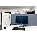 Schreibtisch Trennwand, magnet. Whiteboard & Akustik-Pinboard, Emaille & Filz, B 1600 x H 580 mm, für Doppelschreibtische
