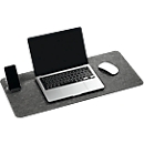 Schreibunterlage Durable Effect, mit Handyhalter, zusammenklappbar, B 700 x H 330 mm, PET-Filz, anthrazit