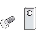 Schroeven, met lange moeren, schroefsysteem