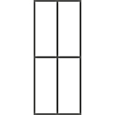 Schubladen-Einteilung SE 5122, Viertel-Teilung, T500xB451xH206mm