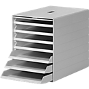 Schubladenbox Idealbox Plus, 7 Schübe, DIN C4, Kunststoff, grau