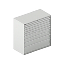 Schubladenschrank WSK 78–36 E, Stahl, 10 Schübe, 75 kg Traglast, B 1431 mm x T 725 mm x H 1450 mm, lichtgrau/lichtgrau