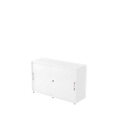Schuifdeurkast, 2 ordnerhoogten, B 1200 x D 400 x H 748 mm, wit/wit