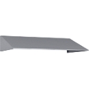 Schuin dak uitbouw voor C+P lockerkast Resisto, helling 26°, B 1148 x D 640 x H 230 mm, staal, aluminium wit RAL 9006