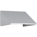 Schuin dak uitbouw voor C+P lockerkast Resisto, helling 26°, B 396 x D 540 x H 230 mm, staal, lichtgrijs RAL 7035