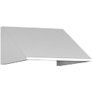Schuin dak uitbouw voor C+P lockerkast Resisto, helling 26°, B 396 x D 540 x H 230 mm, staal, verkeerswit RAL 9016