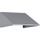 Schuin dak uitbouw voor C+P lockerkast Resisto, helling 26°, B 396 x D 640 x H 230 mm, staal, aluminium wit RAL 9006