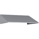 Schuin dak uitbouw voor C+P lockerkast Resisto, helling 26°, B 772 x D 640 x H 230 mm, staal, aluminium wit RAL 9006