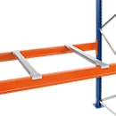 Schulte Lagertechnik depth supports for cross storage for pallet racks, for frame depth 1100 mm, galvanized, 2 pcs.