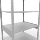Schulte Lagertechnik Fachbodenregal MULTIplus150, Steck-Grundregal, B 1000 x T 800 x H 2500 mm, 6 Ebenen, bis 1400 kg, lichtgrau