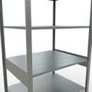 Schulte Lagertechnik Fachbodenregal MULTIplus150, Steck-Grundregal, B 1000 x T 800 x H 2500 mm, 6 Ebenen, bis 1400 kg, verzinkt