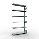 SCHULTE Lagertechnik Fachbodenregal - Stecksystem MULTIplus 250 Anbauregal - 2500x1300x400 mm, Typ 250 kg
