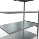 SCHULTE Lagertechnik Fachbodenregal - Stecksystem MULTIplus 250 Anbauregal - 2500x1300x800 mm, Typ 250 kg