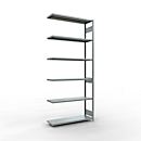 Schulte Lagertechnik Fachbodenregal-Stecksystem MULTIplus 250, Anbauregal, Längenriegel, 3000x1300x400 mm, 7 Böden, verzinkt