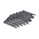 Schulte Lagertechnik Fußplatten-Unterlegblech für Ständerrahmen S610-M18-U und S625-A18, Stärke 2 mm, verzinkt, 5 Stück