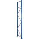 Schulte Lagertechnik Palettenregal-Ständerrahmen S610-M18-U, unmontiert, T 1100 x H 8500 mm, Stützenbreite 76 mm, blau/verzinkt