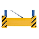 Schulte Lagertechnik Rammschutzwand für Einfach-Palettenregale, H 400 mm, für Regaltiefe 800 mm, gelb/schwarz