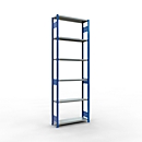 Schulte Lagertechnik Rayonnage emboîtable MULTIplus250, rayonnage de base, 7 tablettes, L 1000 x P 300 x H 3000 mm, 250 kg, RAL 5010 bleu gentiane/galvanisé