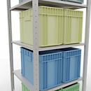 SCHULTE Lagertechnik - Stecks.Grundr. mit Längenriege - 2000x750x800 mm, Typ 150 kg