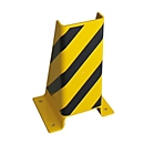 Schulte Lagertechnik U-vormige stootbeschermingshoek voor palletstellingen, H 400 mm, opening 155 mm, geel/zwart