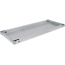 SCHULTE Lagertechnik Zusatz-Fachboden MULTIPlus 250, 1300x500 mm, 40 mm Kante, mit 4 Fachbodenträgern